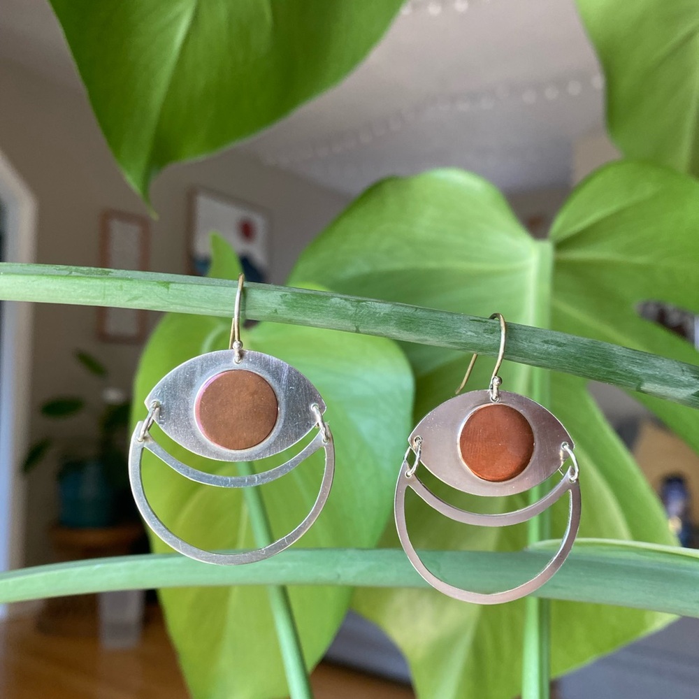 Evil Wye sterling silver earrings